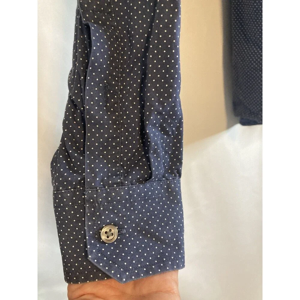Banana Republic Men's Dress Shirt L Long Sleeve Non Iron Slim Fit Button Preppy